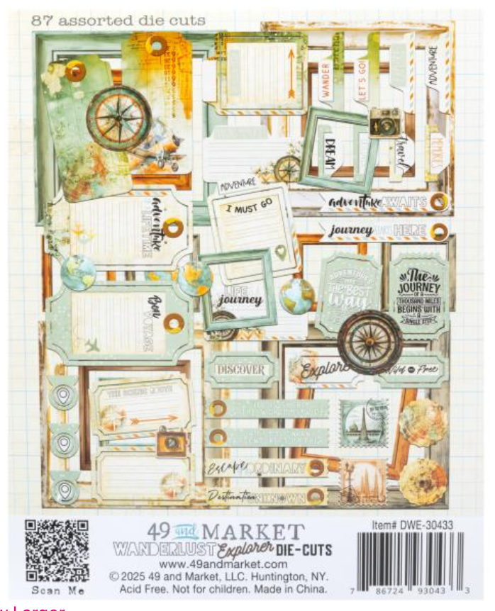 49 and Market Wanderlust Explorer Die Cut Elements {F506}