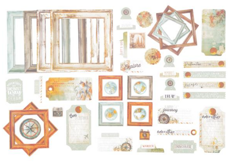 49 and Market Wanderlust Explorer Die Cut Elements {F506}