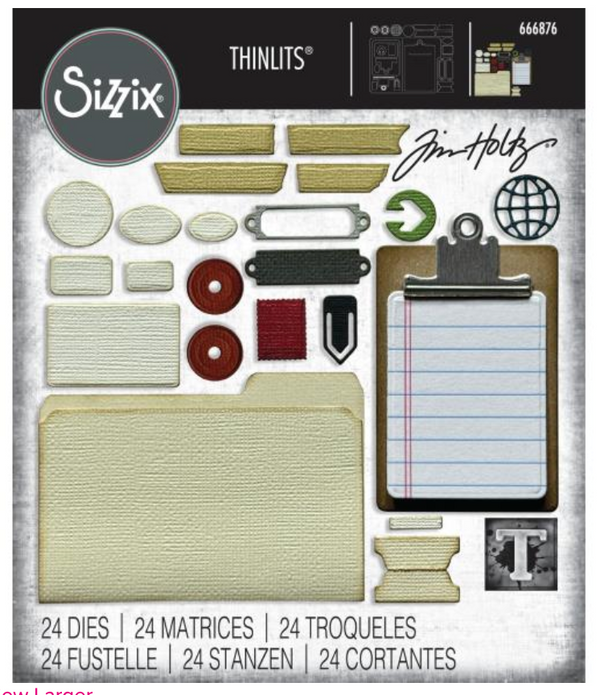 Sizzix Tim Holtz Vault Noteworthy Thinlits Dies {W08}