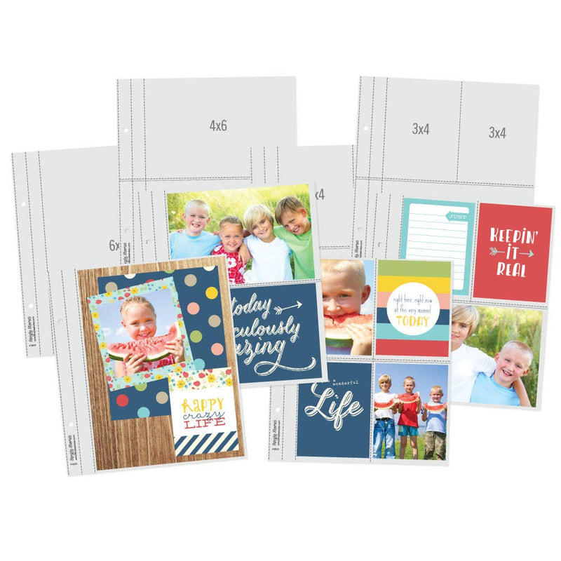 Simple Stories 6X8 SN@P! Flipbook Refill Pages - Multi Pack {T09}