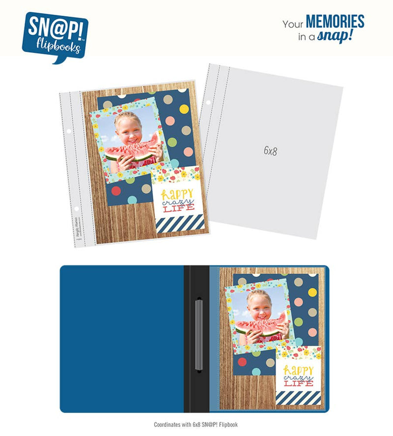 Simple Stories 6X8 SN@P! Flipbook Refill Pages - 6x8 Pack {T08}