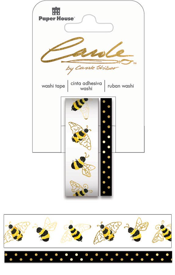 Paper House Productions Carole Shiber Bees Washi Tape {G181}