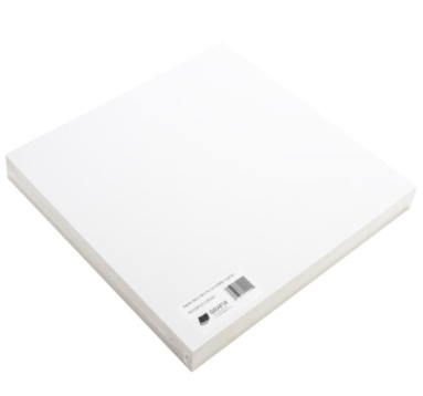 Grafix Medium Weight Chipboard Sheets 8.5X11 25 Pkg White