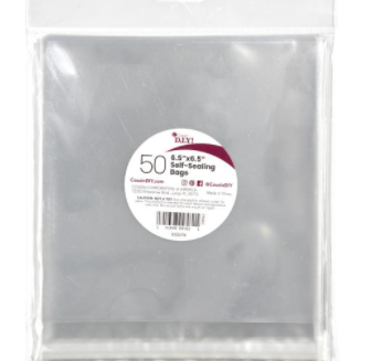 Cousin DIY Self-Sealing Plastic Bags 50-Count 4 x 6 inches