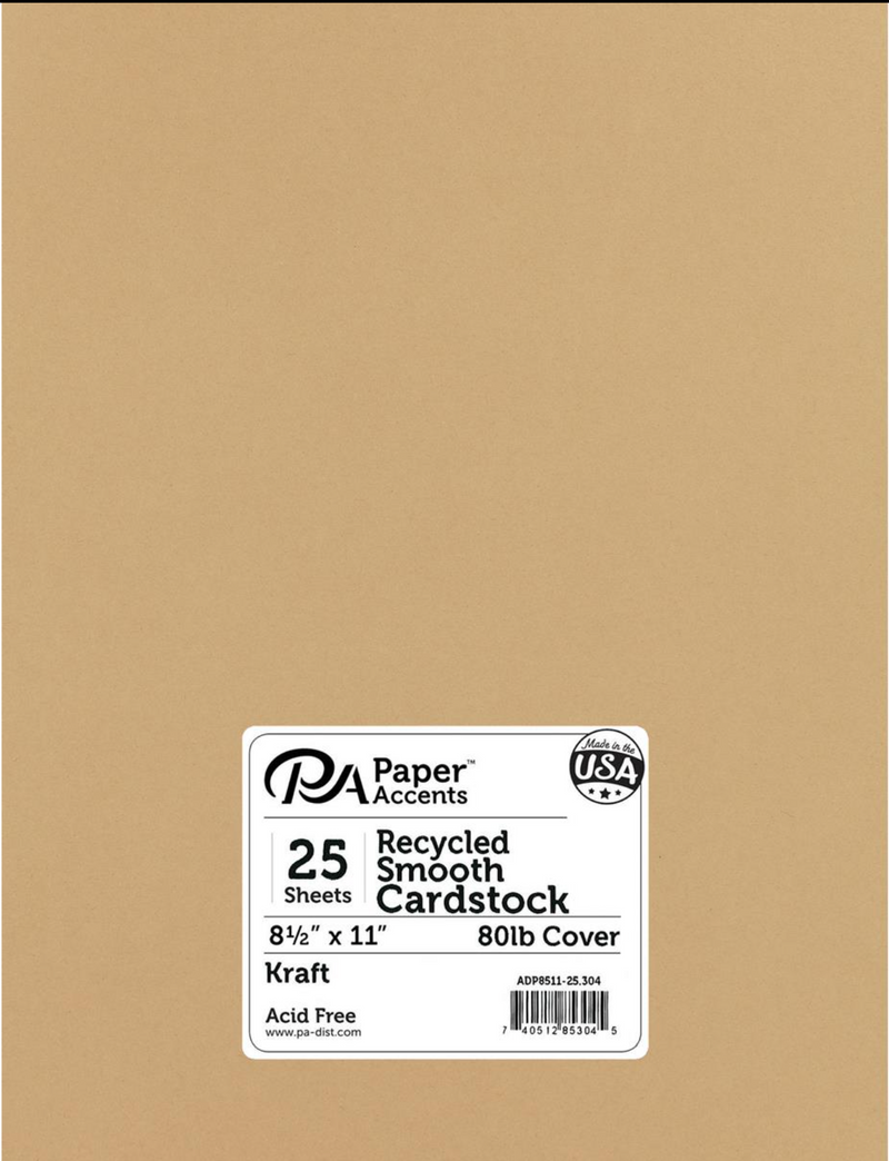 Paper Accents 8.5x11 Black Smooth 80lb. Cardstock {F301}